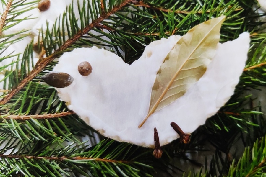 ozdoba świąteczna w fomie ptaszka